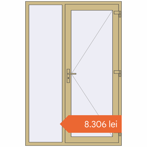 geam termopan 140x210 preț FRAMEX FT 72 415121