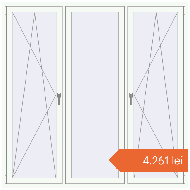 geam termopan 180x180 preț REHAU EURO-DESIGN 70 507592