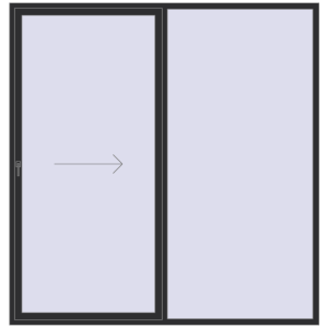 Cumpără Uși glisante de terasă 2500x2600 mm REHAU GENEO HST ANTHRACITE_GREY_GLATT two-sided