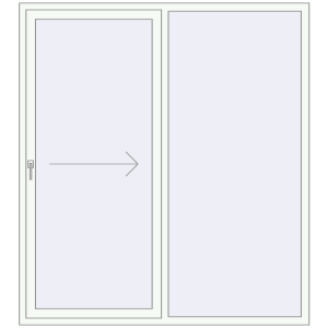 Cumpără Uși glisante de terasă 1800x2000 mm PATIO DOOR REHAU SYNEGO RAL 9016 Traffic white two-sided