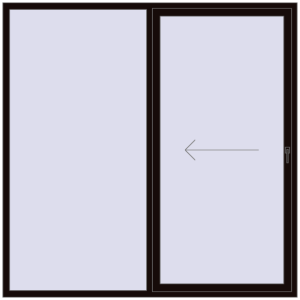 Cumpără Uși glisante de terasă 2200x2200 mm REHAU SYNEGO SLIDE BLACK_BROWN two-sided