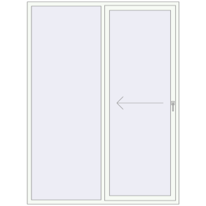 ușă de terasă 1800x2400 - REHAU SYNEGO SLIDE . Vedere din interior Cumpără Uși glisante de terasă 1800x2400 mm REHAU SYNEGO SLIDE RAL 9016 Traffic white two-sided