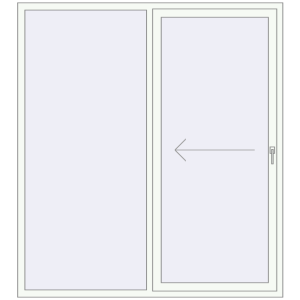 Cumpără Uși glisante de terasă 1800x2030 mm PATIO DOOR REHAU EURO 60 RAL 9016 Traffic white two-sided