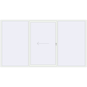 Cumpără Uși glisante de terasă 4000x2200 mm PATIO DOOR REHAU BRILLANT DESIGN RAL 9016 Traffic white two-sided