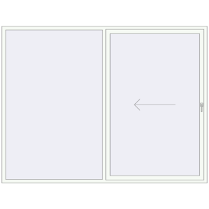 Cumpără Uși glisante de terasă 2800x2100 mm PATIO DOOR REHAU EURO 60 RAL 9016 Traffic white two-sided