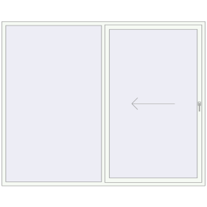 ușă de terasă 2610x2080 - REHAU SYNEGO SLIDE . Vedere din interior Cumpără Uși glisante de terasă 2610x2080 mm REHAU SYNEGO SLIDE RAL 9016 Traffic white two-sided