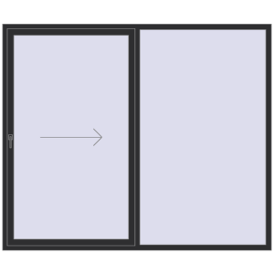 Cumpără Uși glisante de terasă 2370x2000 mm PATIO DOOR REHAU EURO 60 ANTHRACITE_GREY_GLATT two-sided