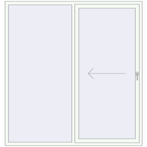 Cumpără Uși glisante de terasă 2040x2100 mm PATIO DOOR REHAU BRILLANT DESIGN RAL 9016 Traffic white two-sided