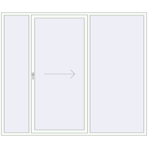 Cumpără Uși glisante de terasă 2600x2200 mm PATIO DOOR REHAU EURO 60 RAL 9016 Traffic white two-sided