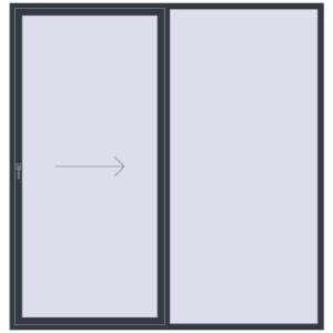 Cumpără Uși glisante de terasă 2500x2600 mm REHAU GENEO HST ANTHRACITE_GREY_STRUKTURAL two-sided