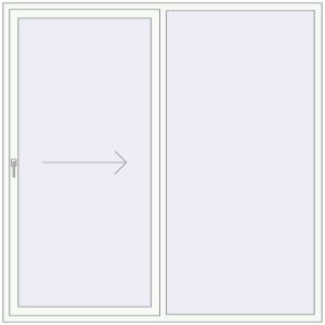 Cumpără Uși glisante de terasă 2140x2100 mm PATIO DOOR REHAU EURO 60 RAL 9016 Traffic white two-sided