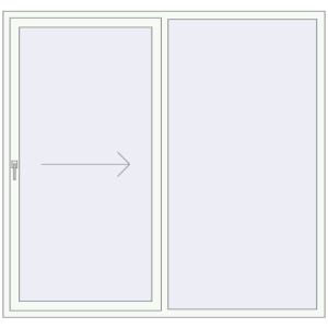 Cumpără Uși glisante de terasă 1980x1900 mm PATIO DOOR REHAU EURO 60 RAL 9016 Traffic white two-sided