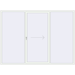 Cumpără Uși glisante de terasă 3000x2200 mm PATIO DOOR REHAU BRILLANT DESIGN RAL 9016 Traffic white two-sided