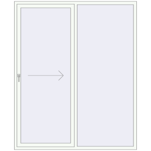 Cumpără Uși glisante de terasă 1900x2290 mm PATIO DOOR REHAU EURO 60 RAL 9016 Traffic white two-sided