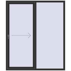 Cumpără Uși glisante de terasă 1700x2000 mm PATIO DOOR REHAU EURO 60 ANTHRACITE_GREY_GLATT two-sided