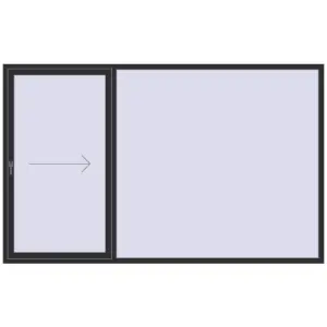 ușă de terasă 2900x1800 - REHAU EURO-DESIGN 60 . Vedere din interior Cumpără Uși glisante de terasă 2900x1800 mm PATIO DOOR REHAU EURO 60 ANTHRACITE_GREY_GLATT two-sided
