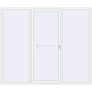 Cumpără Uși glisante de terasă 2600x2200 mm PATIO DOOR REHAU EURO 60 RAL 9016 Traffic white two-sided