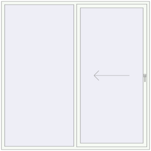 Cumpără Uși glisante de terasă 2300x2300 mm PATIO DOOR REHAU SYNEGO RAL 9016 Traffic white two-sided