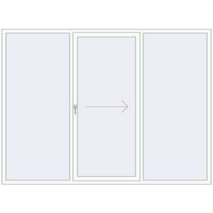 Cumpără Uși glisante de terasă 2700x2000 mm PATIO DOOR REHAU SYNEGO RAL 9016 Traffic white two-sided