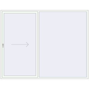 Cumpără Uși glisante de terasă 2800x2200 mm REHAU GENEO HST RAL 9016 Traffic white two-sided