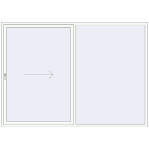 Cumpără Uși glisante de terasă 2800x2000 mm PATIO DOOR REHAU BRILLANT DESIGN RAL 9016 Traffic white two-sided