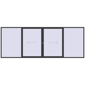 Cumpără Uși glisante de terasă 5000x1850 mm PATIO DOOR REHAU BRILLANT DESIGN ANTHRACITE_GREY_GLATT two-sided