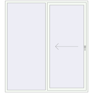 Cumpără Uși glisante de terasă 2000x2200 mm REHAU SYNEGO SLIDE RAL 9016 Traffic white two-sided