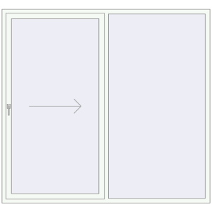 Cumpără Uși glisante de terasă 2200x2050 mm PATIO DOOR REHAU EURO 60 RAL 9016 Traffic white two-sided