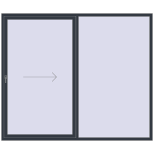 Cumpără Uși glisante de terasă 2500x2100 mm PATIO DOOR REHAU EURO 60 ANTHRACITE_GREY_STRUKTURAL two-sided