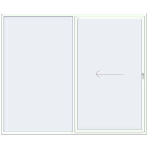 Cumpără Uși glisante de terasă 2870x2400 mm REHAU SYNEGO SLIDE RAL 9016 Traffic white two-sided