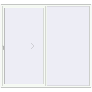Cumpără Uși glisante de terasă 2500x2300 mm PATIO DOOR REHAU EURO 60 RAL 9016 Traffic white two-sided