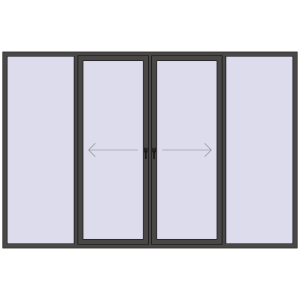 Cumpără Uși glisante de terasă 3300x2200 mm PATIO DOOR REHAU SYNEGO BASALT_GREY two-sided