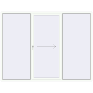 Cumpără Uși glisante de terasă 2700x2047 mm PATIO DOOR REHAU SYNEGO RAL 9016 Traffic white two-sided