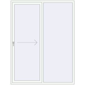 Cumpără Uși glisante de terasă 1800x2300 mm PATIO DOOR REHAU SYNEGO RAL 9016 Traffic white two-sided