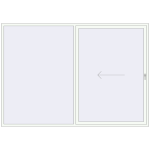 Cumpără Uși glisante de terasă 3000x2100 mm PATIO DOOR REHAU BRILLANT DESIGN RAL 9016 Traffic white two-sided