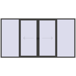 Cumpără Uși glisante de terasă 4000x2100 mm PATIO DOOR REHAU BRILLANT DESIGN BASALT_GREY two-sided
