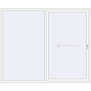 Cumpără Uși glisante de terasă 2400x2000 mm PATIO DOOR REHAU EURO 60 RAL 9016 Traffic white two-sided