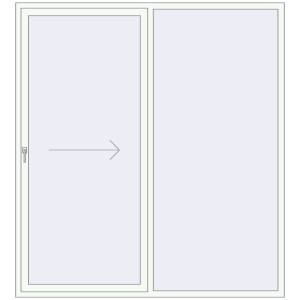 Cumpără Uși glisante de terasă 2100x2300 mm PATIO DOOR REHAU EURO 60 RAL 9016 Traffic white two-sided
