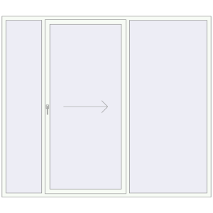 Cumpără Uși glisante de terasă 2600x2250 mm PATIO DOOR REHAU SYNEGO RAL 9016 Traffic white two-sided