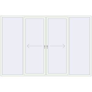 ușă de terasă 3300x2200 - REHAU EURO-DESIGN 60 . Vedere din interior Cumpără Uși glisante de terasă 3300x2200 mm PATIO DOOR REHAU EURO 60 RAL 9016 Traffic white two-sided