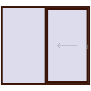 Cumpără Uși glisante de terasă 2500x2200 mm PATIO DOOR REHAU EURO 60 BLACK_CHERRY two-sided