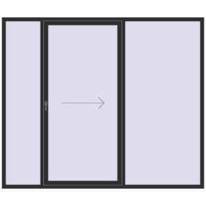 Cumpără Uși glisante de terasă 2600x2200 mm PATIO DOOR REHAU BRILLANT DESIGN ANTHRACITE_GREY_GLATT two-sided