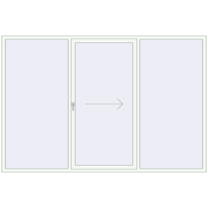 Cumpără Uși glisante de terasă 3000x2000 mm PATIO DOOR REHAU EURO 60 RAL 9016 Traffic white two-sided