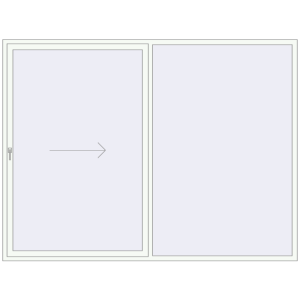 Cumpără Uși glisante de terasă 2850x2200 mm PATIO DOOR REHAU SYNEGO RAL 9016 Traffic white two-sided