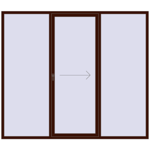Cumpără Uși glisante de terasă 2650x2300 mm PATIO DOOR REHAU SYNEGO BLACK_CHERRY two-sided