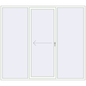 Cumpără Uși glisante de terasă 2500x2200 mm PATIO DOOR REHAU EURO 60 RAL 9016 Traffic white two-sided