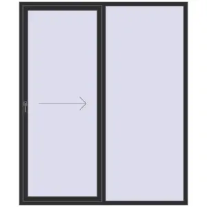 Cumpără Uși glisante de terasă 1950x2350 mm PATIO DOOR REHAU SYNEGO ANTHRACITE_GREY_GLATT two-sided