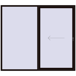 Cumpără Uși glisante de terasă 2500x2200 mm PATIO DOOR REHAU EURO 60 BLACK_BROWN two-sided