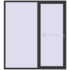 Cumpără Uși glisante de terasă 2000x2200 mm PATIO DOOR REHAU SYNEGO ANTHRACITE_GREY_GLATT two-sided