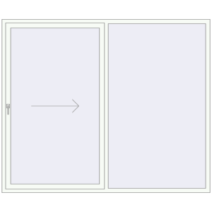 Cumpără Uși glisante de terasă 2370x2000 mm PATIO DOOR REHAU EURO 60 RAL 9016 Traffic white two-sided